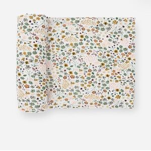 stretch knit swaddle blanket pressed petals- little unicorn
